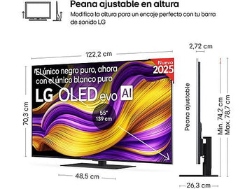 Televisor LG OLED evo 55G5, 55 pulgadas, 4K, α11 AI Processor 4K Gen2, Smart TV