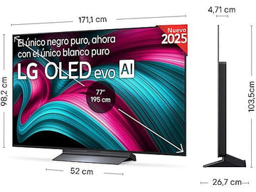 Televisor LG OLED evo C55 (OLED77C55LA), 77 pulgadas, 4K, 120Hz