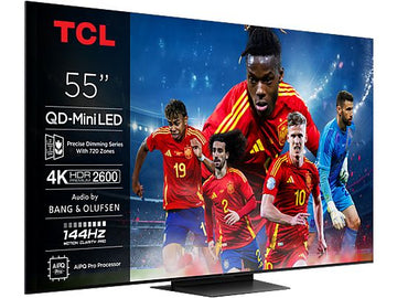 Televisor TCL QD-Mini LED 55C7K, 55 pulgadas, 4K, 144Hz, Google TV