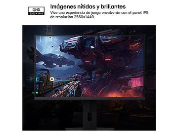 Monitor gaming LG UltraGear™ 27G610A-B, 27", QHD, 200 Hz, 1 ms, IPS, HDR10, Altura Ajustable, Morado Grisáceo