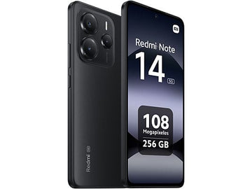 Xiaomi Redmi Note 14 5G, Negro Medianoche, 256 GB, 8 GB RAM, 6.67" AMOLED FHD+, MediaTek Dimensity 7025-Ultra, 5110 mAh