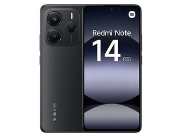 Xiaomi Redmi Note 14 5G, Negro Medianoche, 256 GB, 8 GB RAM, 6.67" AMOLED FHD+, MediaTek Dimensity 7025-Ultra, 5110 mAh