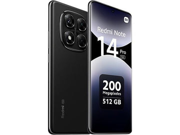 Xiaomi Redmi Note 14 Pro 5G, Negro Medianoche, 512 GB, 12 GB RAM, 6.67" AMOLED 1.5K, MediaTek Dimensity 7300-Ultra, 5110 mAh