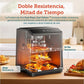 Freidora de aire Cosori Dual Blaze Chef Edition, 6.4 L, 1700W, Negro
