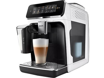 Cafetera Superautomática Philips Serie 3300 EP3343/50, LatteGo, Blanco y Negro