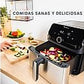 Freidora de aire Moulinex Easy Fry Mega EZ855D, 7.5 L, 8 programas, Inox