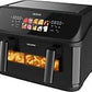 Freidora de aire Cecotec Cecofry&Grill Duoheat 10000, 10 L, 2800W, Negro