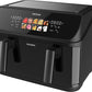 Freidora de aire Cecotec Cecofry&Grill Duoheat 10000, 10 L, 2800W, Negro