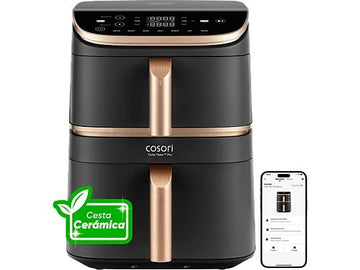 Freidora de aire Cosori Turbo Tower Pro Smart™ Chef Edition, 10.8 L, 2630W, Negro