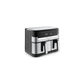 Freidora de aire Moulinex Dual Easy Fry & Grill EZ905D, 8.3 L, Inox