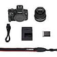 Cámara mirrorless Canon EOS R100 con objetivo 18-45mm IS STM y tarjeta SD