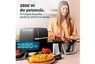 Freidora de aire Cecotec Cecofry Dual 9000, 9 L, con cesta divisible, Inox