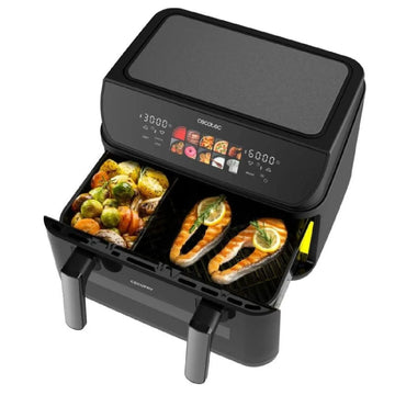 Freidora de aire Cecotec Cecofry&Grill Duoheat 10000, 10 L, 2800W, Negro - Electrodomésticos Idea SL