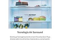 Frigorífico Combi Haier 3D 70 Series 5, 483 L, 70 cm de ancho, Plata