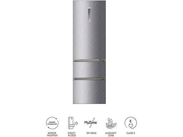 Frigorífico Combi Haier Serie 3D A3FE737CGJ, 371 litros, Inox - Electrodomésticos Idea SL