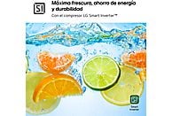 Frigorífico Combi LG GBV5250CPY, 387 litros, Clase C, Inox Antihuellas