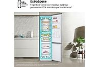 Frigorífico Combi LG GBV5250CPY, 387 litros, Clase C, Inox Antihuellas