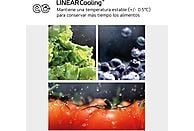 Frigorífico Combi LG GBV5250CPY, 387 litros, Clase C, Inox Antihuellas