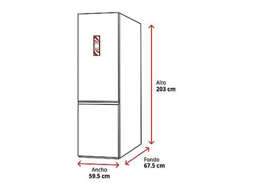 Frigorífico Combi LG GBV5250CPY, 387 litros, Clase C, Inox Antihuellas