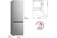 Frigorífico Combi LG GBV5250CPY, 387 litros, Clase C, Inox Antihuellas