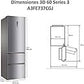 Frigorífico Combi Haier 3D 60 Series 3 A3FE737CGJ, 371 L, No Frost, Motor Inverter, Inox