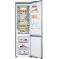 Frigorífico Combi LG GBV5250CPY, Total No Frost, 387 L, Clase C, Inox Antihuellas