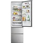 Frigorífico combi Haier HTW5620CNMG, No Frost, 414 L, 205 cm, Wi-Fi, Inox