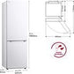 Frigorífico combi LG GBV3100ESW, No Frost, 344 L, 186 cm, DoorCooling+™, FRESHBalancer™, Blanco
