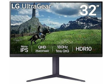Monitor gaming LG 32GS85Q-B, 31.5", WQHD, Nano IPS, 1 ms, 180 Hz, HDR10, FreeSync & G-SYNC, Negro