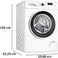 Lavadora Bosch Serie 2 (WGE03200ES), 8 kg, 1200 rpm, Clase A, Blanco