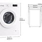 Lavadora LG F4X1008NWH, 8 kg, 1400 rpm, Clase A, Blanco Marfil
