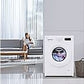 Lavadora LG F4X1008NWH, 8 kg, 1400 rpm, Clase A, Blanco Marfil