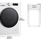 Lavadora LG Serie 600 (F4WR6010A0W), 10 kg, Clase A/A, Blanco