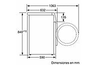 Lavadora Bosch Serie 2 WGE03200ES, 8 kg, 1200 rpm, Clase A, Blanco