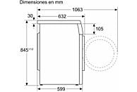 Lavadora Bosch de 8 kg, 1400 rpm, Clase A, Fabricada en España