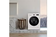 Lavadora LG F4X1009NWK de 9 kg, 1400 rpm, Clase A, Blanco Marfil