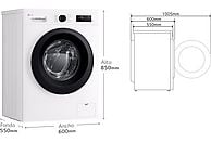 Lavadora LG F4X1009NWK de 9 kg, 1400 rpm, Clase A, Blanco Marfil