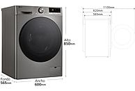 Lavadora LG Serie 700 F4WR7009AGS, 9 kg, Clase A, Inox Antihuellas