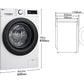 Lavadora LG F4WR5009A6W, 9 kg, Clase A/A, Blanco