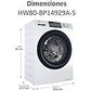 Lavadora Haier I-Pro Series 1 (HW80-BP14929A-S), 8 kg, Clase A, Blanco