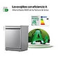 Lavavajillas LG DF587HVS – 10 servicios, 10 programas, 60 cm, Lavado a vapor, Acero antihuellas, Clase A