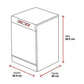 Lavavajillas Samsung DW50R4070FS/EC, 10 servicios, 6 programas, 44.9 cm, Inox