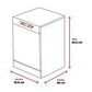 Lavavajillas Samsung DW60M6050FS, 14 servicios, 7 programas, 59.8 cm, Inox