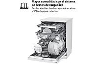 Lavavajillas LG DF243FWS de 60 cm, 14 servicios, Clase D, Blanco