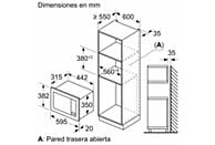 Microondas Integrable Balay 3CG6112X3, 20 L, con Grill, Inox