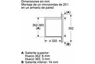 Microondas Integrable Balay 3CG6112X3, 20 L, con Grill, Inox