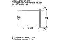 Microondas Integrable Balay 3CG6112X3, 20 L, con Grill, Inox