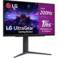 Monitor Gaming LG UltraGear™ 27GS75Q-B de 27 pulgadas, QHD, 180Hz, IPS
