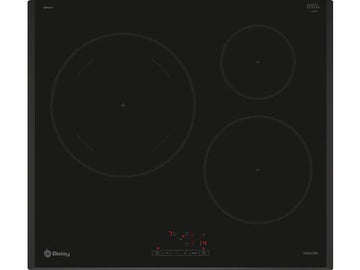 Placa de Inducción Balay 3EB965LR, 3 Zonas de cocción, 60 cm, Negra