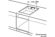 Placa de Inducción Bosch PUJ631BB5E, 3 Zonas, 60 cm, Negra